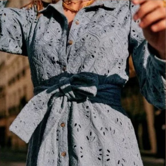 Sezane Blue Maxi Dress - Picture 4 of 8